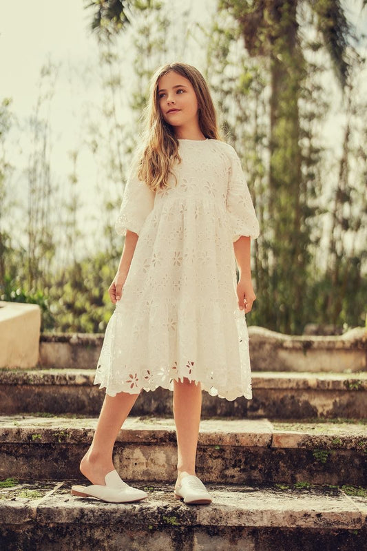 White Eyelet Dress