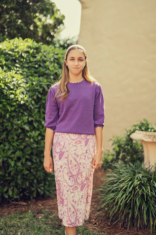 Purple Paisley Skirt