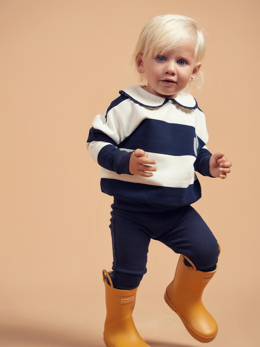 Navy Stripe Baby Girl