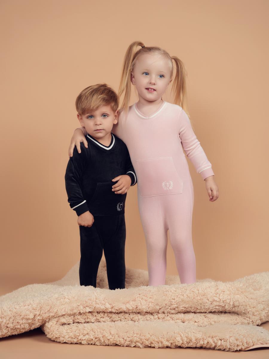 Black Velour Footie