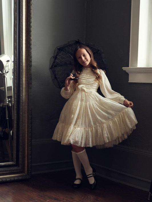 Ivory Rosalie Dress - Knee Lenght