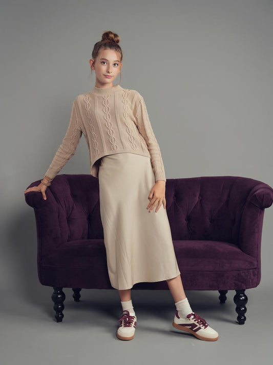 Oat Cable Sweater