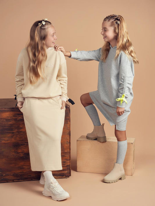 Beige Pull Skirt