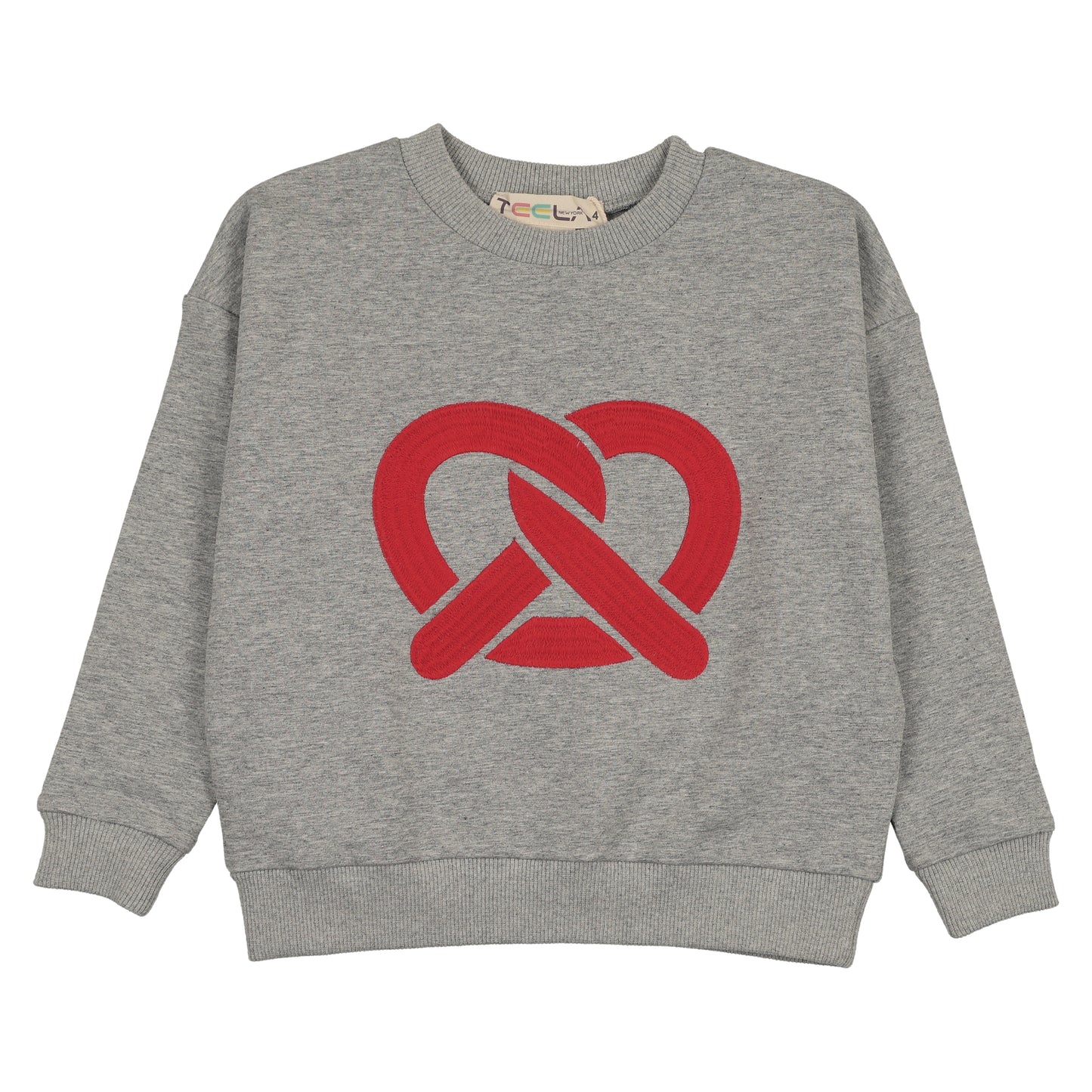 Grey Unisex Pretzel Top