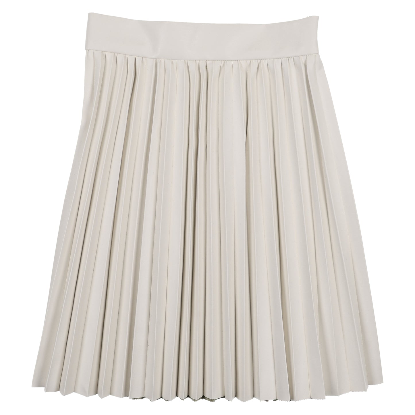 Ivory Leather Skirt