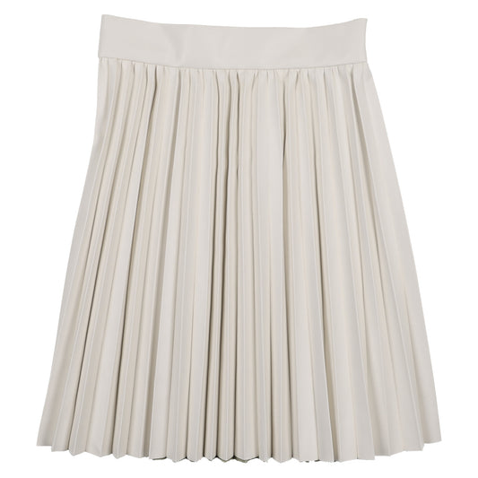 Ivory Leather Skirt