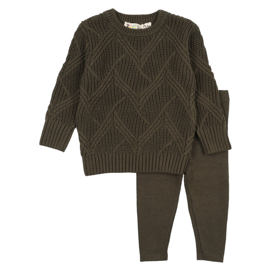 Olive Geo Baby Set