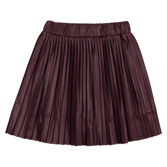 Burgundy Leather Skirt