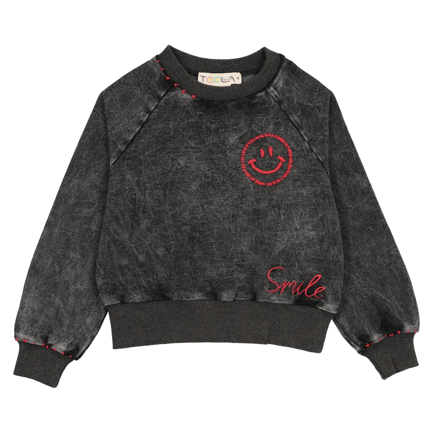 Black Wash Unisex Stitch Top