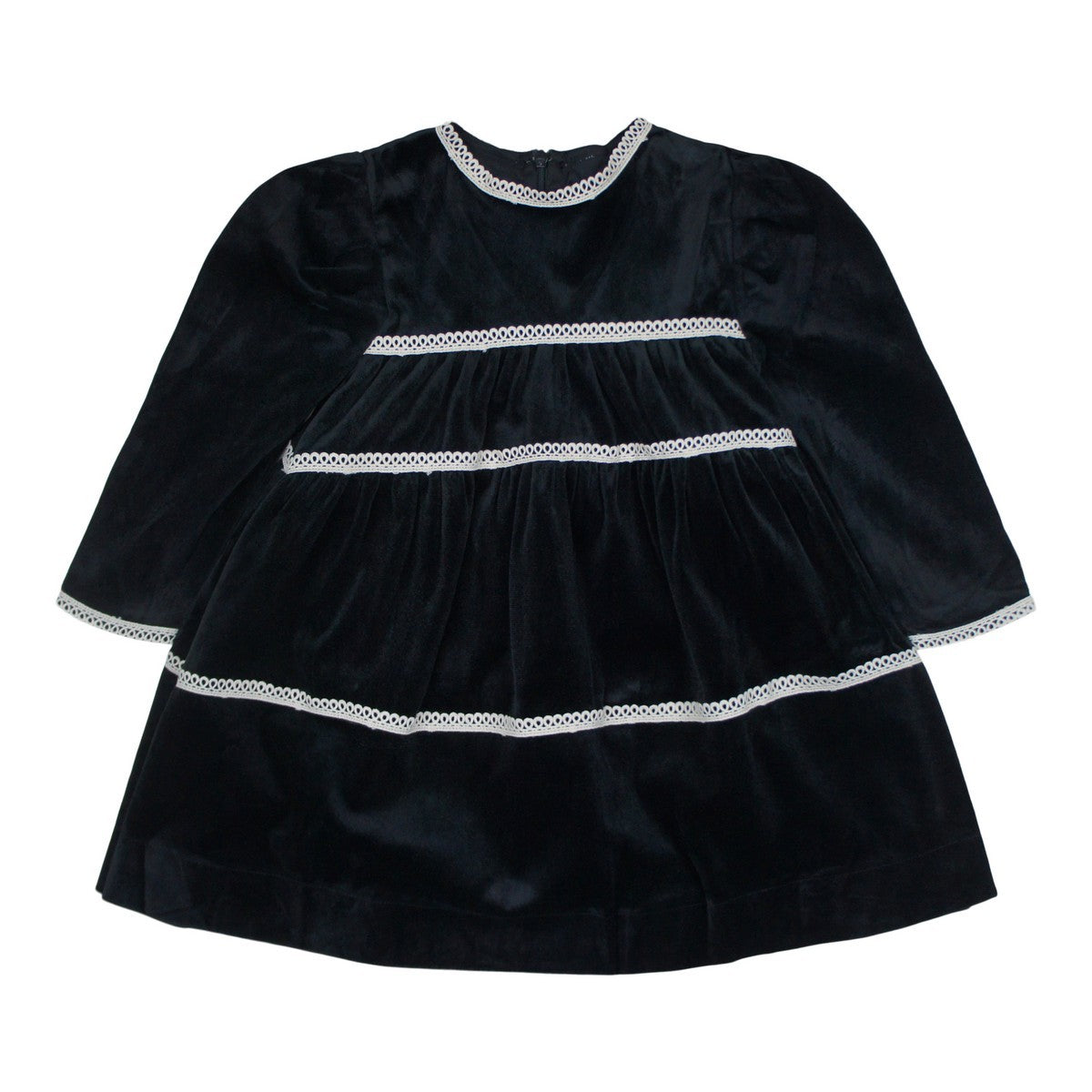 Black velvet Layered Lace Dress