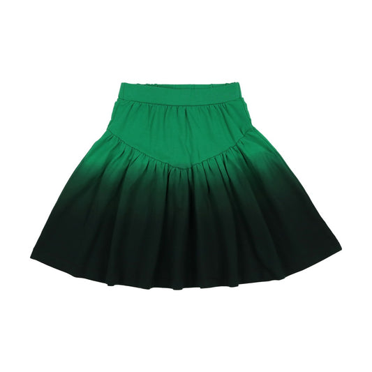 Green Ombre Print V Skirt