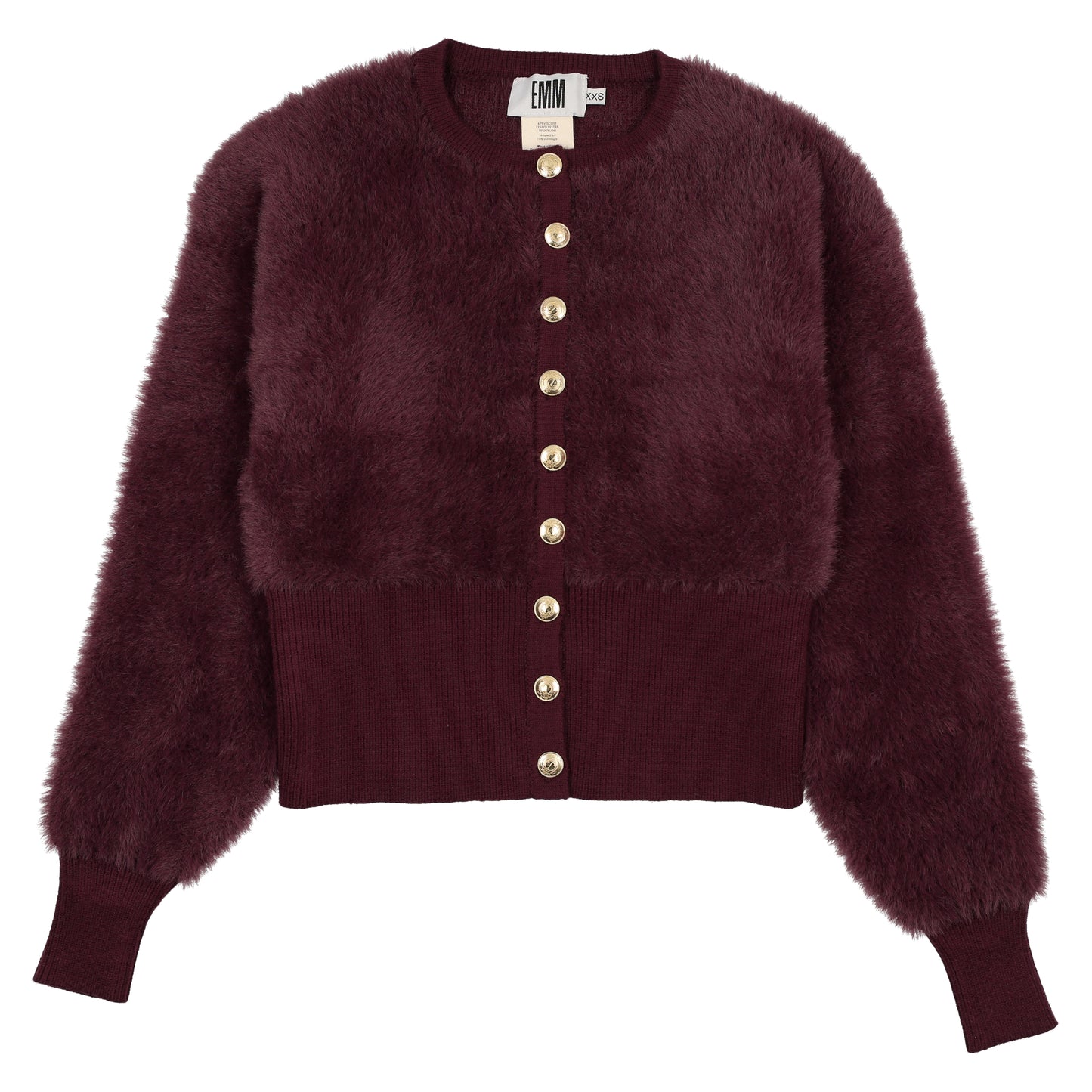 Burgundy Mohair Cardigan