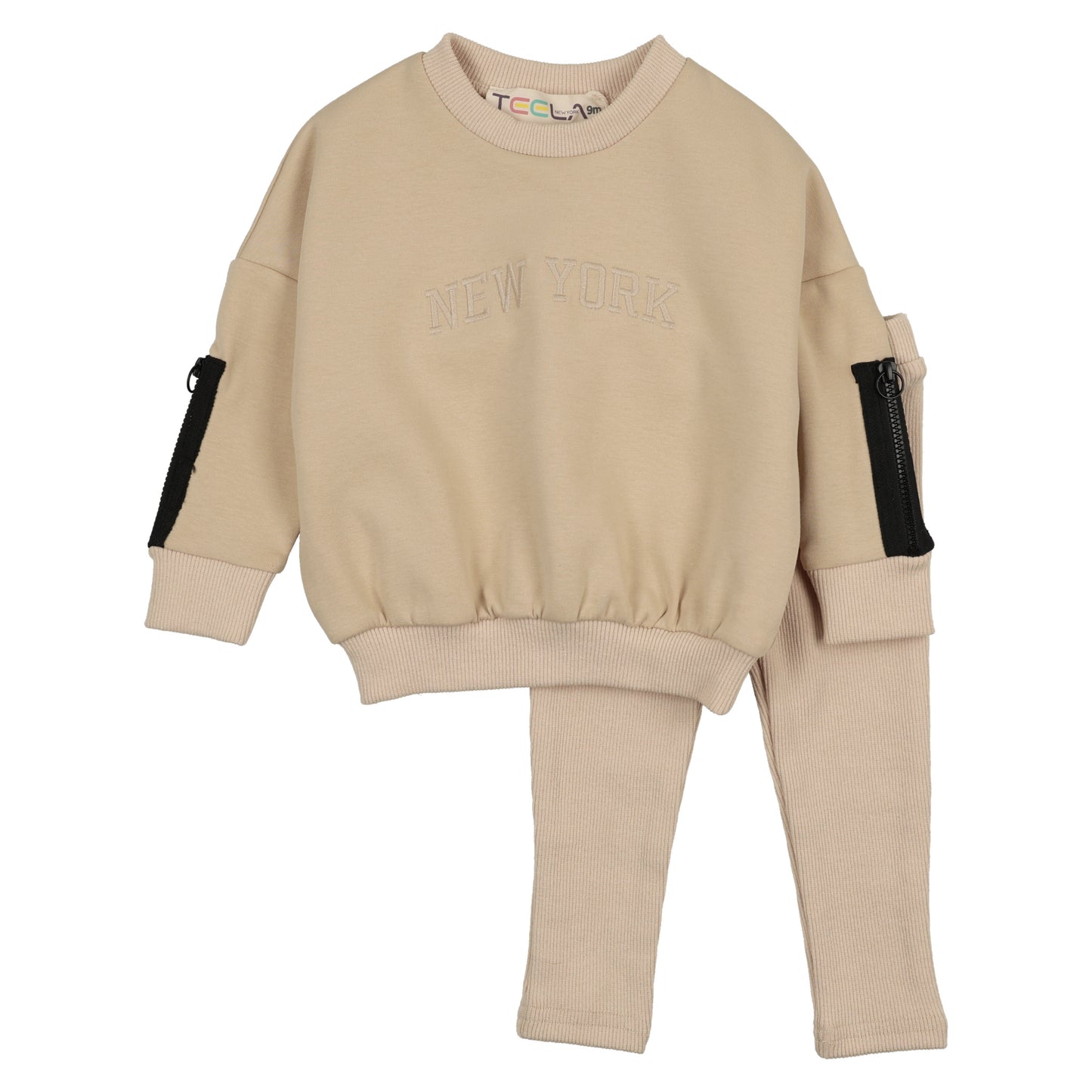 Beige Pull Baby Boy Set