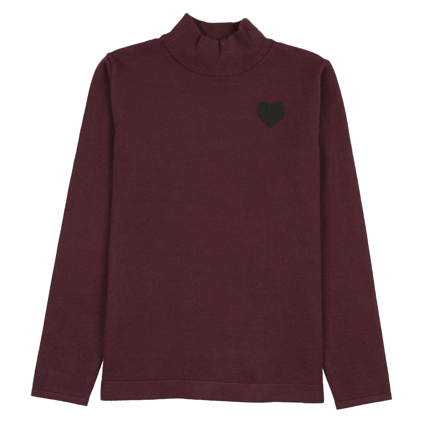 Burgundy Knit Mockneck