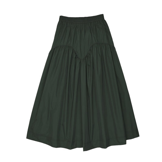 Forest Magnolia Midi Skirt
