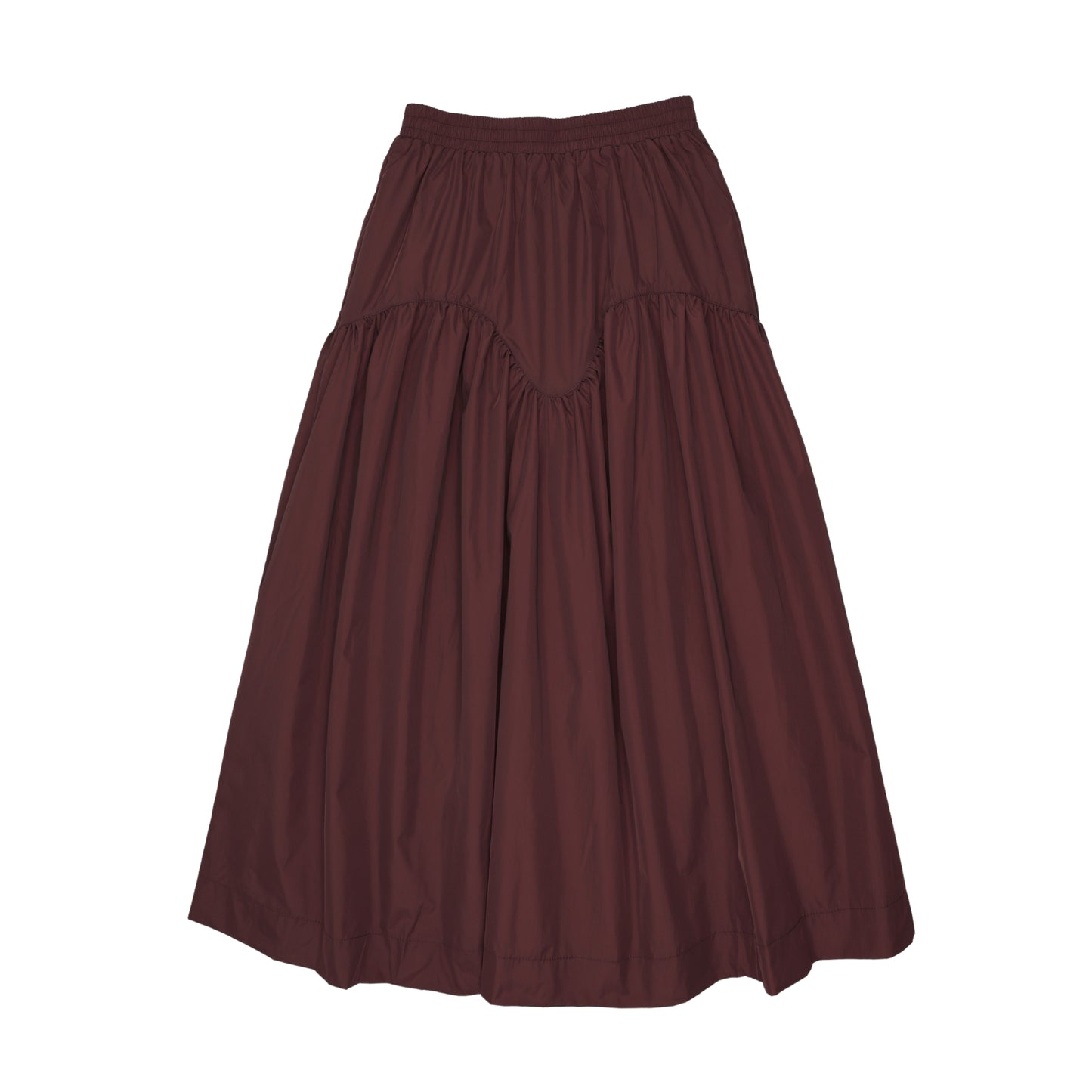 Plum Magnolia Midi Skirt