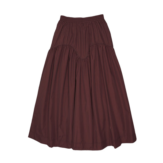 Plum Magnolia Midi Skirt