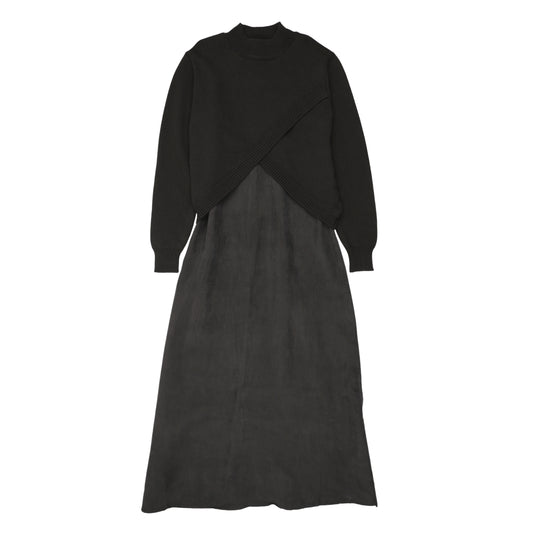 Black Knit Jumper Set