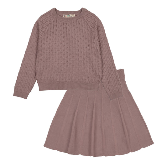 Mauve Wave Sweater Set