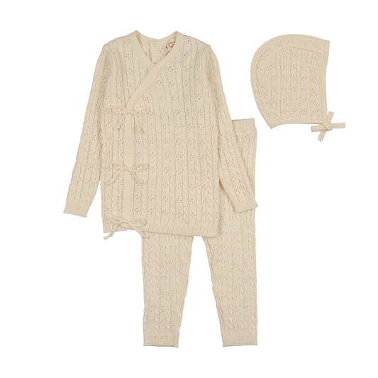 Ivory Boy Side Knit Set