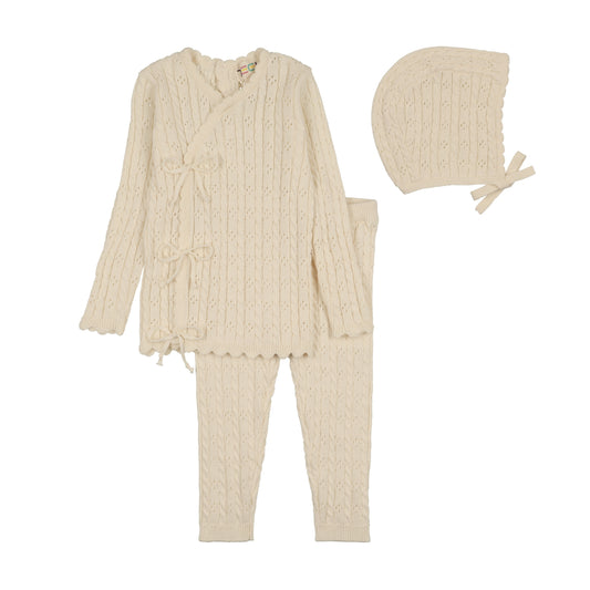 Ivory Girl Side Knit Set