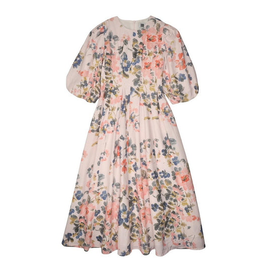 Watercolor Pleated Linen