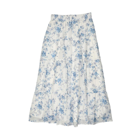 Blue Toile Smocked Skirt