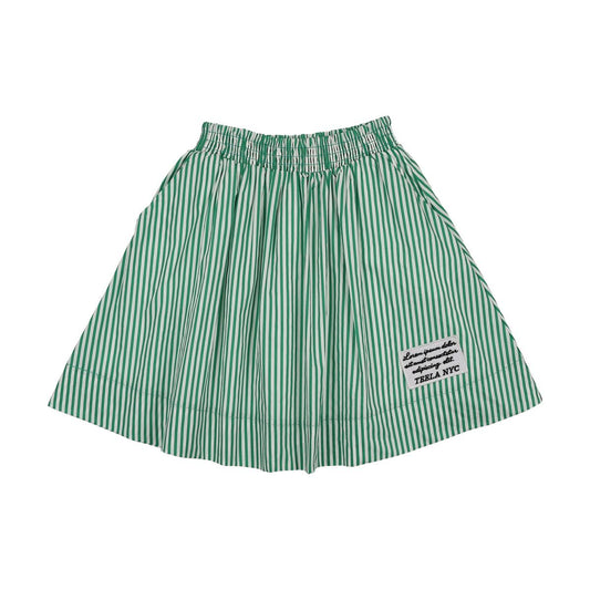 Green Seersucker Skirt