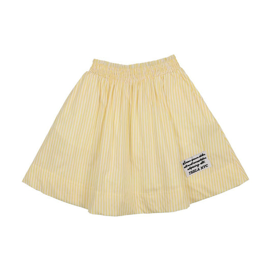 Yellow Seersucker Skirt