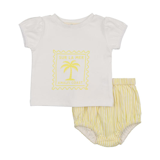 Yellow Seersucker Baby Set