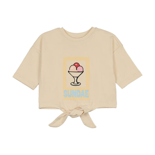 Beige Sundae Tie Top