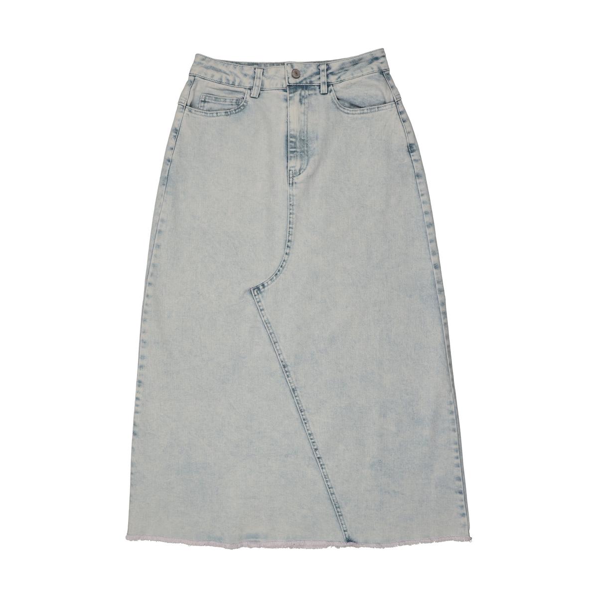 Light Denim A-Line Maxi Skirt