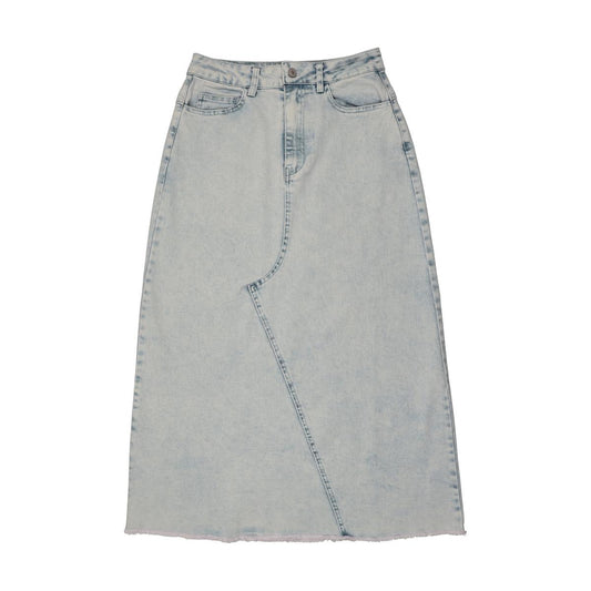 Light Denim A-Line Maxi Skirt