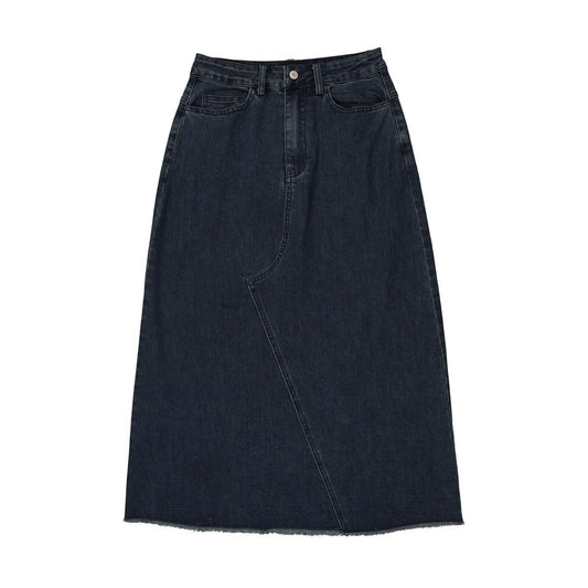Dark Denim A-Line Maxi Skirt