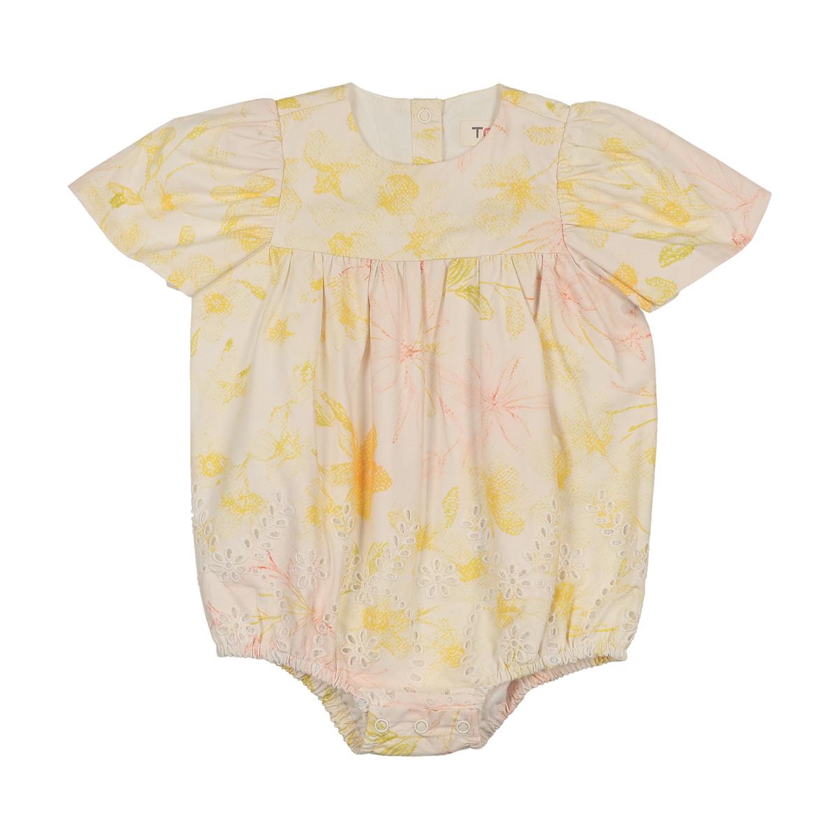 Print Eyelet Romper/Set