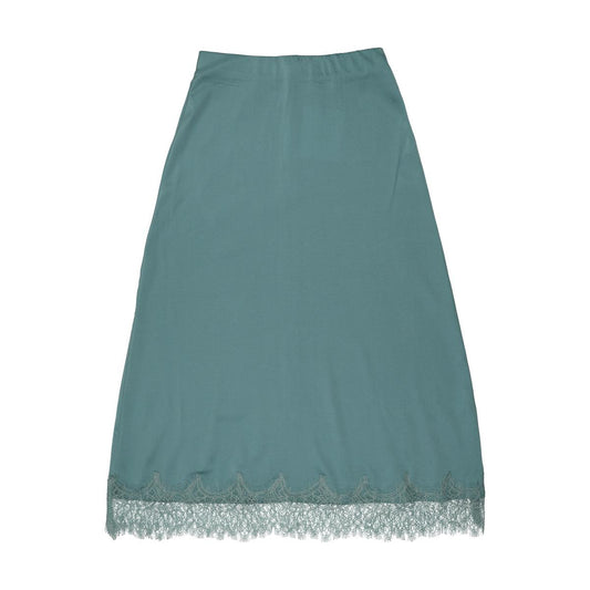 Teal Lace Slip Skirt