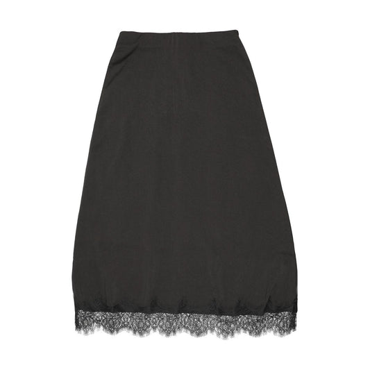 Black Lace Slip Skirt