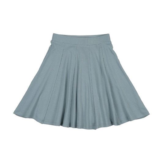 Powder Blue Ribbed Skirt