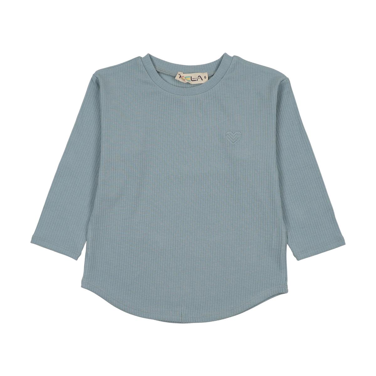 Powder Blue Ribbed Top