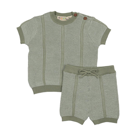 Slate Knit Baby Boy Set