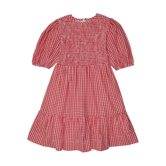 Coral Gingham Dress