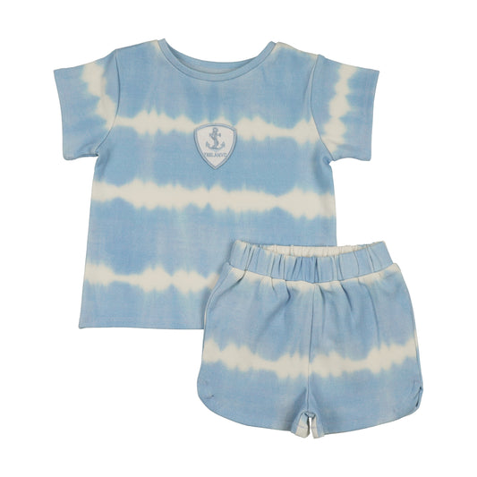 Blue Tie Dye Baby Set