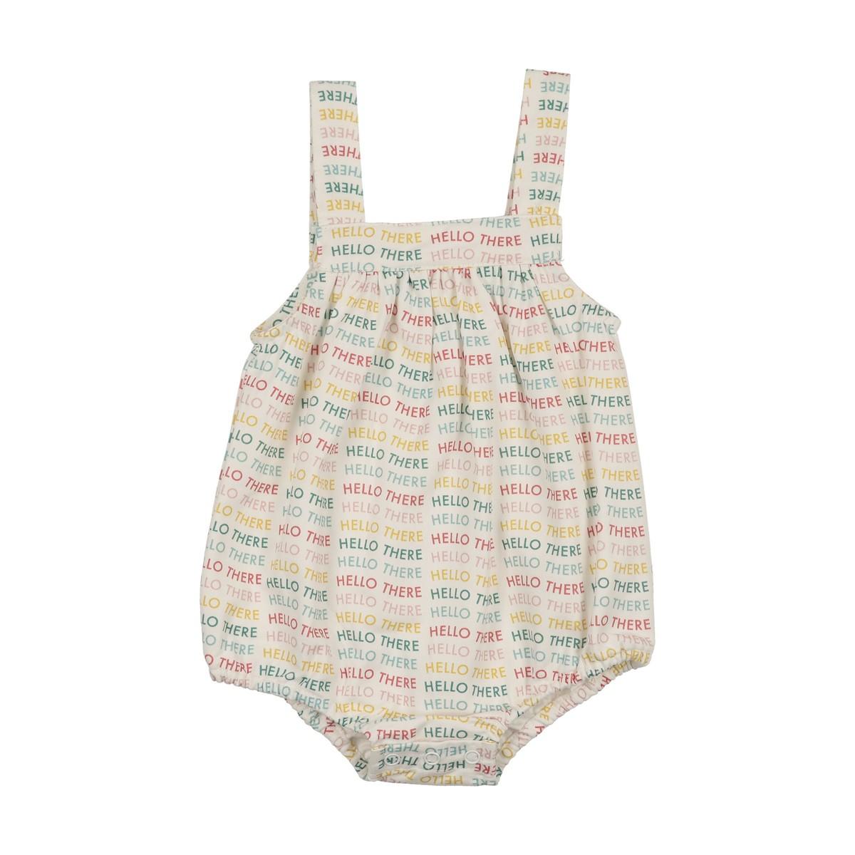 White Hello There Romper