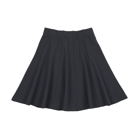 Navy Pannel Skirt Knee Lenghts