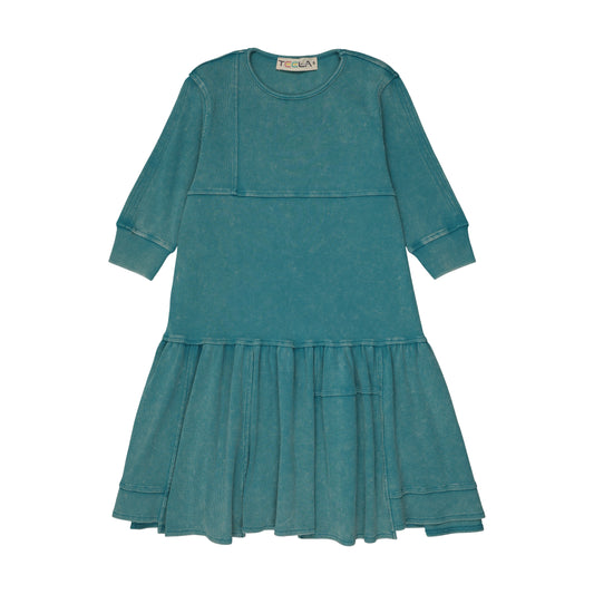 Teal Mineral Wash Dress