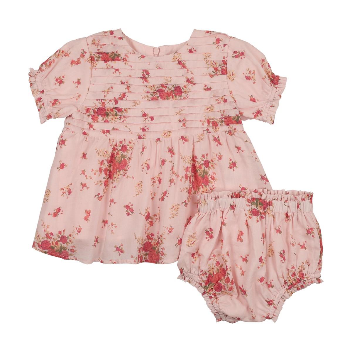 Pink Shirred Romper/Set