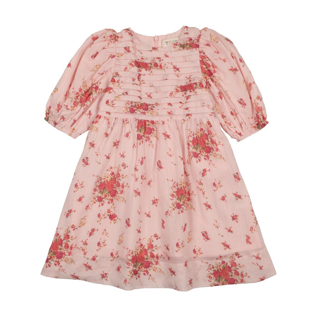 Pink Shirred Dress