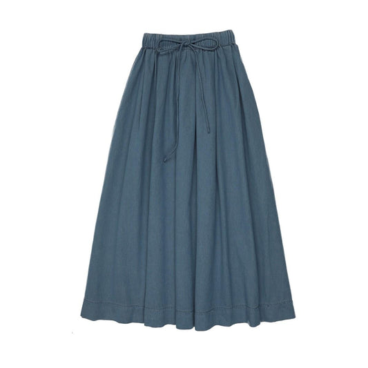 Chambray Denim Maxi Circle Skirt