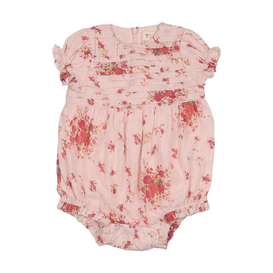 Pink Shirred Romper/Set