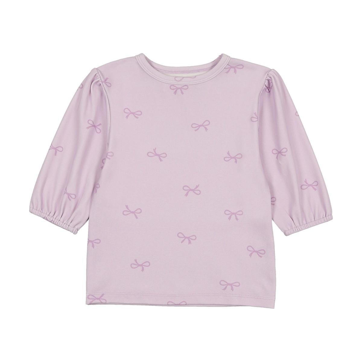 Lavander Bow Printed Top